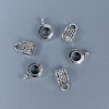 Silver-colored bail for jewelry, 10×5×6 mm