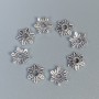 Bead cap findings for beads, silver metal color, diameter 7x1 mm ± hole, diameter 1.5 mm ± packaging 80 pcs