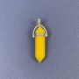 Hexagonal pendant with crystal sphere 'Citrine' (toned stone) 8x31x41mm+