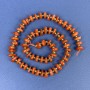 Red Jasper Coin-Shaped Beads 9-11×4 mm ± with 3 mm seed beads ± on thread, length 41 cm