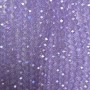 Beads Czech Crystal on a thread, transparent purple with gasoline finish 'Rondelle', diameter 8x6 mm, length 42 cm