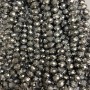 Beads Czech Crystal on thread with light gray coating, faceted rondel, diameter 8x6 mm +/-, length 40 cm +