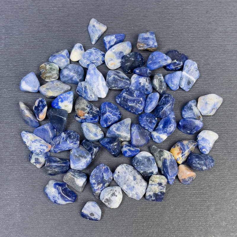Natural Sodalite Nuggets, Faceted, Undrilled, 8-11×2-5 mm (+/-) (per 100 g ±)