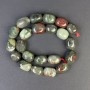 Heliotrope Tumbled Beads 19×14 mm on a thread, length 38 cm+