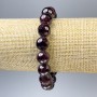 Garnet Bead Bracelet, smooth round beads, 12 mm diameter ±, length 18 cm ±, stretch