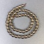 Smoky Quartz Beads, Faceted Ball 8 mm, on Thread, Length 32 cm+