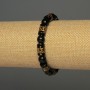 Agate Bracelet (synthetic) smooth beads, 8 mm diameter, cylindrical insert, 12x8 mm, 18 cm, stretch
