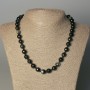 Agate bead necklace, faceted bead, 10 mm diameter ±, 50 cm length ±, with clasp