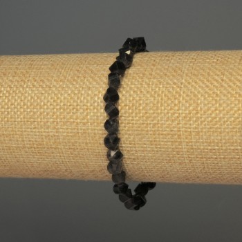 Iolite Bracelet with Faceted Rhombus Beads, 6×5 mm, 18 cm Stretch