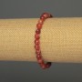 Agate bracelet with smooth beads, 6mm diameter, 18 cm length, stretch