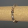 Dragon's Veins Agate Bracelet with Faceted Beads, 8mm Diameter, 18 cm Length, Elastic