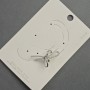 Bow Clip-On Earring in Silver Metal with White Crystals 17x30mm +/-