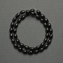 Agate seed beads, 9x6 mm on thread, length 39 cm+