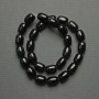 Agate barrel beads, 14x10 mm, on thread, length 39 cm+