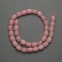 Pink Quartz Barrel Beads, diameter 11x9mm+- on a string, length 38cm+