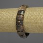 Bracelet natural ocean jasper, oval link, diameter 15×10 mm, length 18 cm, stretch