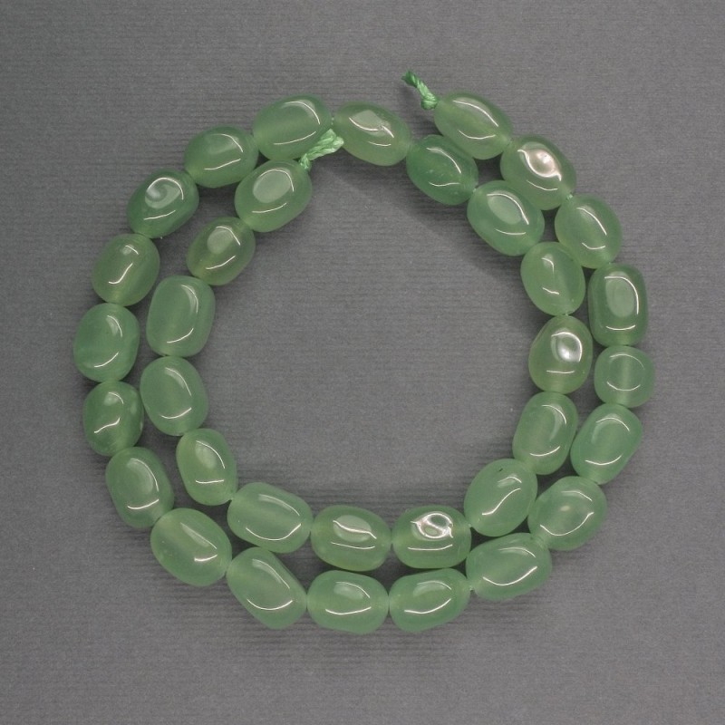 Jade beads, faceted, 9x11mm, length 39cm