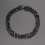 Synthetic aventurine beads, blue sand, faceted cubes, 4 mm diameter, 39 cm length