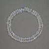 Beads of natural topaz, small faceted cube beads, diameter 4 mm, length 39 cm