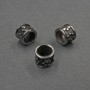 Bead Insert Finding, Silver Metal Color, 8×6 mm Diameter with Hole About 6 mm