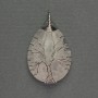 Drop Pendant with Rock Crystal 24x35x48 mm - braided silver metal