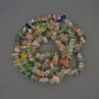 Assorted Cat's Eye Beads on Beading Thread, diameter 6-10×2-4 mm, length 76 cm