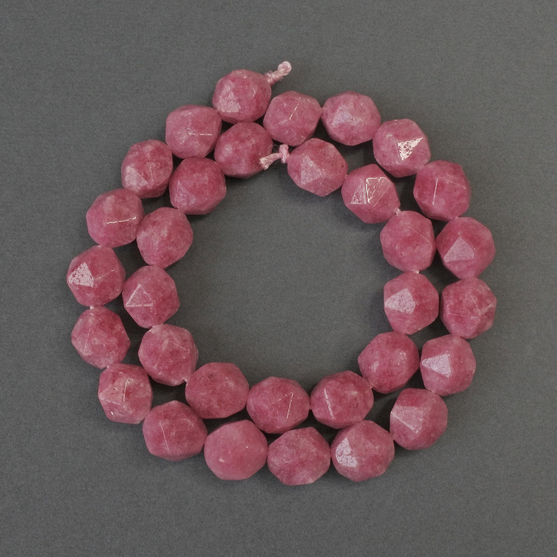 Tourmaline Beads, Faceted, 12×10 mm, 38 cm on thread
