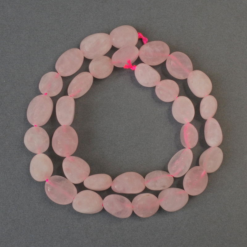 Pink Quartz Beads, Faceted, 10–12×10 mm, 40 cm on thread