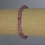 Rubellite Tourmaline Bracelet with Faceted Rhombus Beads, 6x5 mm, length 18 cm ± stretch