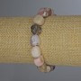 Pink Opal Faceted Bead Bracelet, 8-12×10 mm diameter, 18 cm length, stretch bracelet
