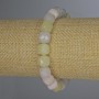 Morganite Bracelet with Faceted Cubes, 9x9 mm, 18 cm Length, Stretch