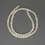 Mother-of-Pearl Cylindrical Beads, diameter 6x5 mm, length about 40 cm on a beading thread