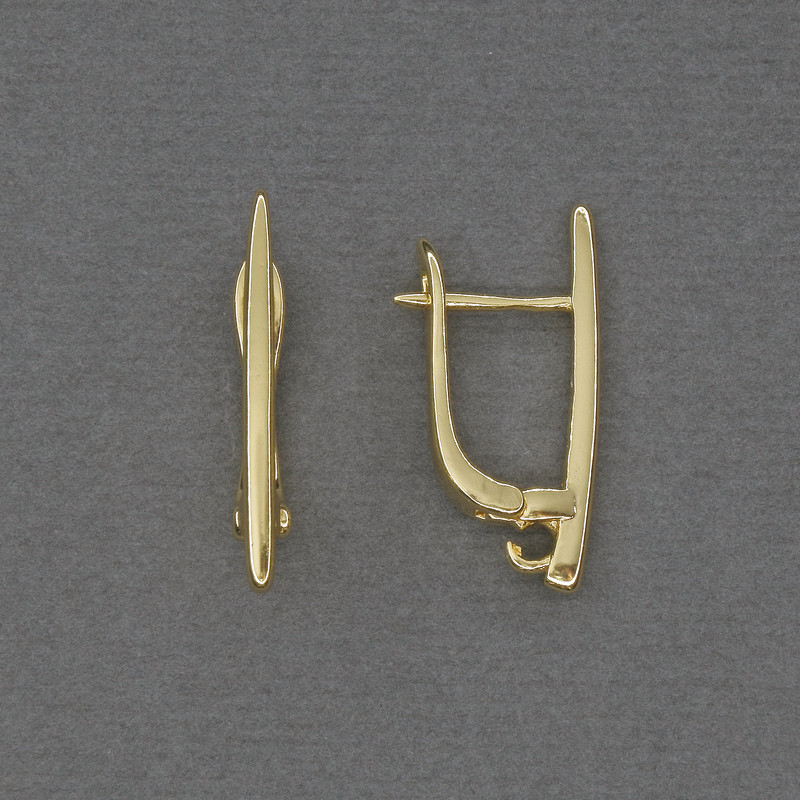 Gold-tone ear wires for earrings 22×2 mm – pair