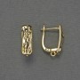 Gold-tone metal ear wires for earrings 17×6 mm - pair