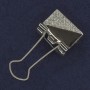 Brooch-clasp with white rhinestones, silvery metal, 21x46 mm