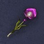 Kala Brooch with Pink Pearl and Green Enamel on Gold-Tone Metal 17×54 mm+