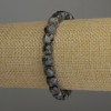 Laurvikite Bracelet with Faceted Cubes, approx. 7 mm each, 18 cm length (stretch)