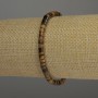 Tiger's Eye Rondelle Bracelet, diameter 4.5×3 mm, length 18 cm, stretch