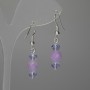 Kunzite Faceted Bead 8mm +- Czech Crystal Rondelle 6x5mm +-, Length 37mm+