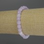 Lavender Amethyst Faceted Cube Bracelet, diameter 6.5 mm, 18 cm stretch