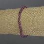 Faceted Ruby Coin Bracelet, diameter 4×2.5 mm, 18 cm stretch