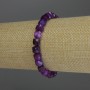 Tourmaline Bracelet with Faceted Cubes, 6mm Diameter, 18cm Stretch