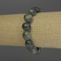 Seraphinite bracelet, faceted beads, diameter 12-14×11 mm, length 18 cm stretch
