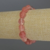 Faceted Chalcedony Bracelet, Bead Size 9–13×9 mm, 18 cm Stretch