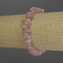 Strawberry Quartz Faceted Bracelet, diameter 10–14×5 mm ±, length 18 cm stretch