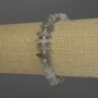 Labradorite chips bracelet, diameter 10-14×3 mm ±, seed beads 3 mm ±, length 18 cm stretch