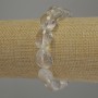 Faceted Mountain Crystal Bracelet, bead size 18x14 mm, 18 cm stretch