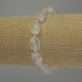 Bracelet with Mountain Crystal, faceted, diameter 12×10 mm ±, 4 mm beads ±, length 18 cm, elastic