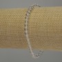 Rock Crystal Bracelet with Smooth Beads, 4mm Diameter, 18cm Stretch