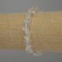 Bracelet with rock crystal faceted beads, diameter 10-12x10 mm, length 18 cm stretch